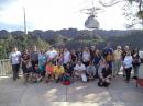 The behind-the-scenes Arecibo tour group in front of the big dish. [Ted Jimenez, HI3TEJ, photo]